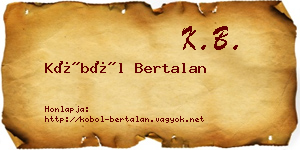 Köböl Bertalan névjegykártya